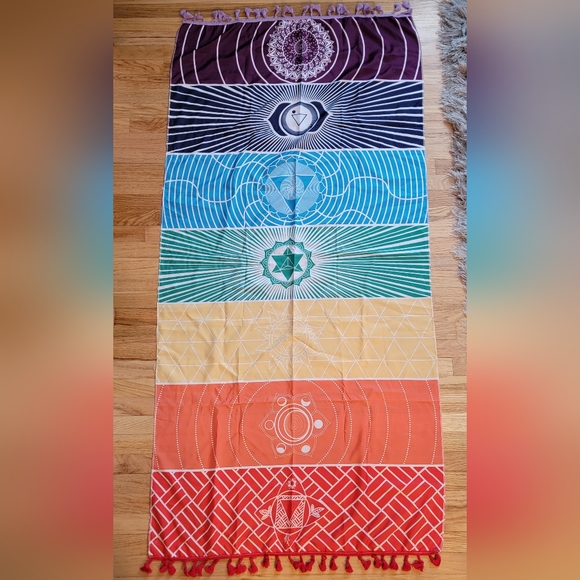 Yoga Tapesrtry 7 Chakra - Picture 1 of 4